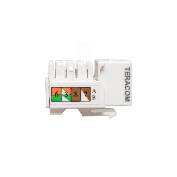 Модуль Keystone TERACOM PRO Cat.6 RJ-45 неэкранированный 110 IDC 90 градусов белый EKF TRP-KSTN-90D-6UTP-WH