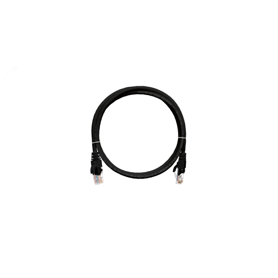 Патч-корд U/UTP 4 пары Cat 5e 2хRJ45/8P8C T568B 7х0205мм PVC черный 015м NIKOMAX/NIKOLAN NMC-PC4UD55B-001-BK