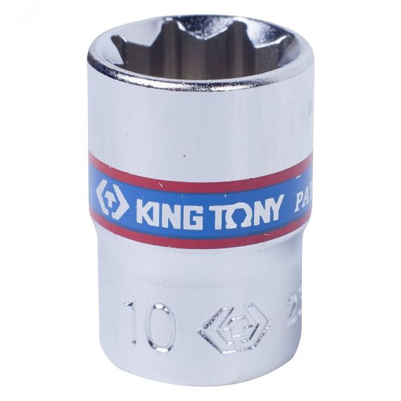 Головка торцевая восьмигранная 1/4', 10 мм King Tony 231010M