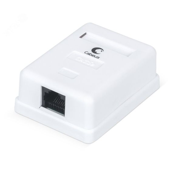 Розетка компьютерная RJ-45. категория 5e. одинарная. внешняя. Dual IDC Cabeus WS-8P8C-Cat.5e-1