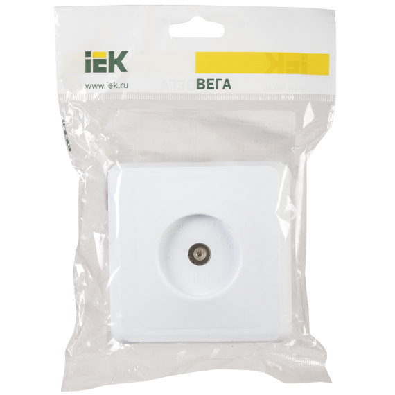 VEGA Розетка 1-местная TV РТВ10-ВБ белый IEK