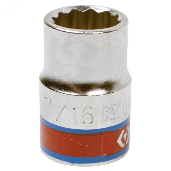 Головка торцевая стандартная двенадцатигранная 3/8', 7/16', дюймовая King Tony 333014S