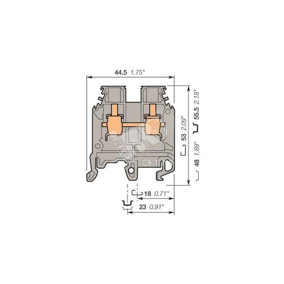 Клемма винтовая 6мм.кв. M6/8 TE Connectivity ОУЭО ENT1SNA105118R2000