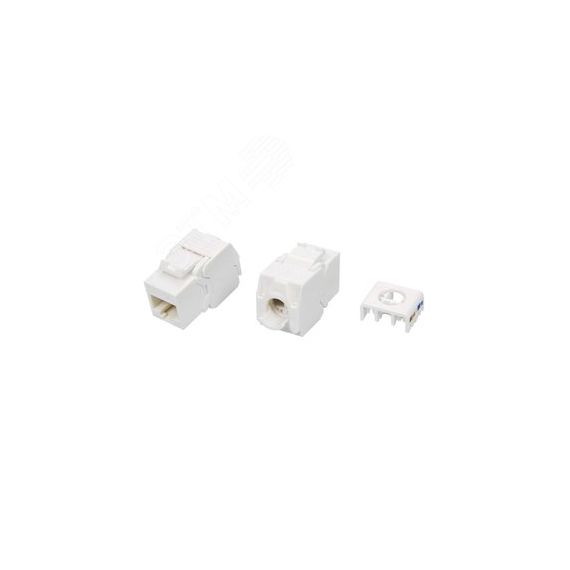 Вставка Keystone Jack RJ-45(8P8C)кат 5eToollessбелая Hyperline KJ8-8P8C-C5e-180-TLS-WH