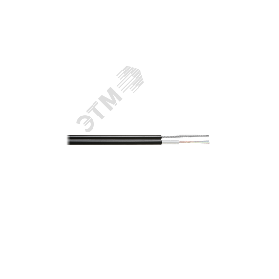 Кабель волоконно-оптический, 4 волокна, SM 9/125 G.657.A1, внешний, со стальным тросом, 4кН, PE, черный NIKOMAX/NIKOLAN NKL-F-004A1E-04B-BK