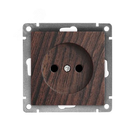 Розетка одноместная серия Афина б/з, с/у, 16А, 220В, венге (еврослот) Универсал A0022-V