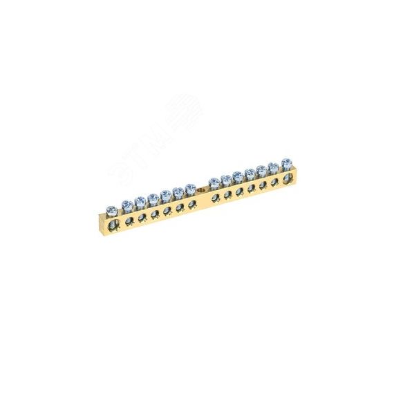 Шина PEN ''земля-ноль'' 6х9 мм 14х1 (14 группхкрепеж по центру), REXANT REXANT 11-2361