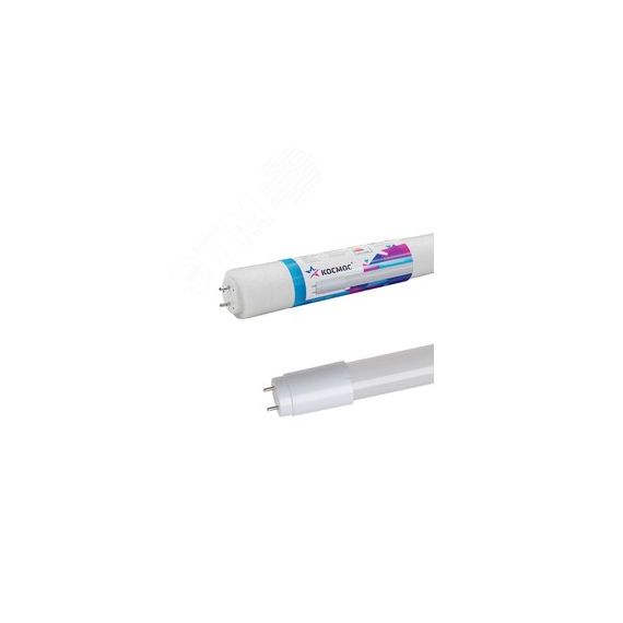 Лампа светодиодная LED 10Вт T8 G13 D25х600 4000К белый 1100 лм КОСМОС Lksm_LED10wG13T840GL