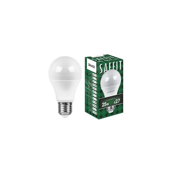 Лампа светодиодная LED 25вт Е27 дневной SAFFIT SBA6525