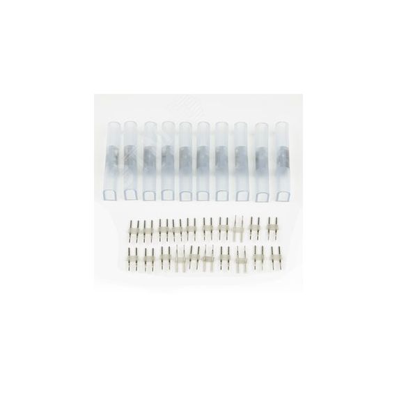Соединитель контактный прямой для светодиодных лент UTC-K-12/N21 CLEAR 010 POLYBAG ULS-N21 NEON 2200 8x16мм 2 контакта Цвет прозрачный 10 штук в пакет Uniel UL-00007238