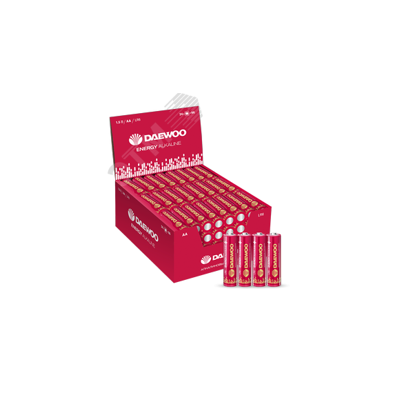 Элемент питания LR 6 (AA) DAEWOO Energy Alkaline термопленка, 4 шт. JazzWay 5029811