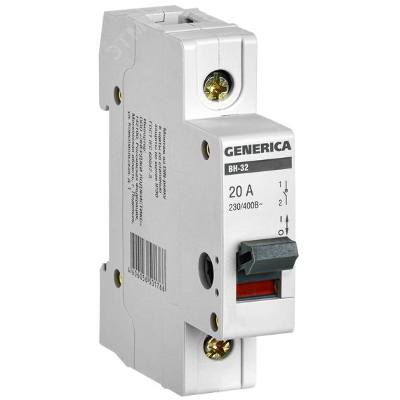 Выключатель нагрузки 1п ВН-32 GENERICA 20А IEK MNV15-1-020