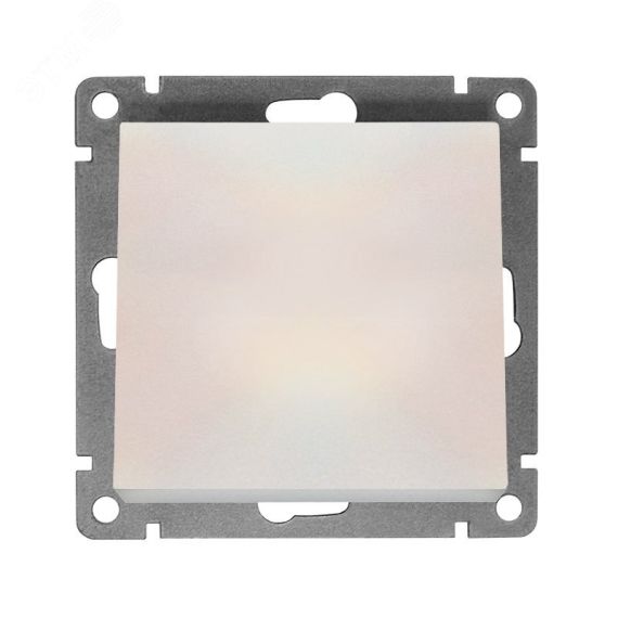 Выключатель одноклавишный серия Афина , с/у, 10А, 220В, жемчуг (еврослот) Универсал A0021-OBr