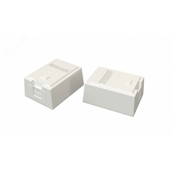 Корпус настенной розетки для установки 1-ой встав типа Keystone Jack Hyperline SBB4-1-WH