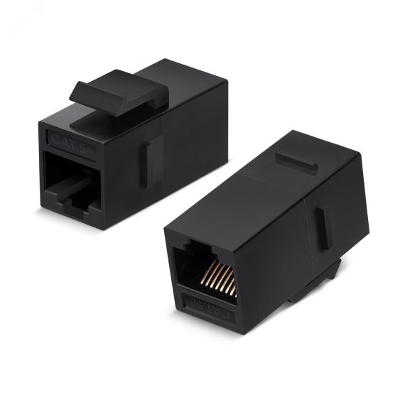 Адаптер проходной формата Keystone, RJ45-RJ45 (8p8c), категория 5е, неэкранированный Cabeus CA-KJ-8p8c-C5e