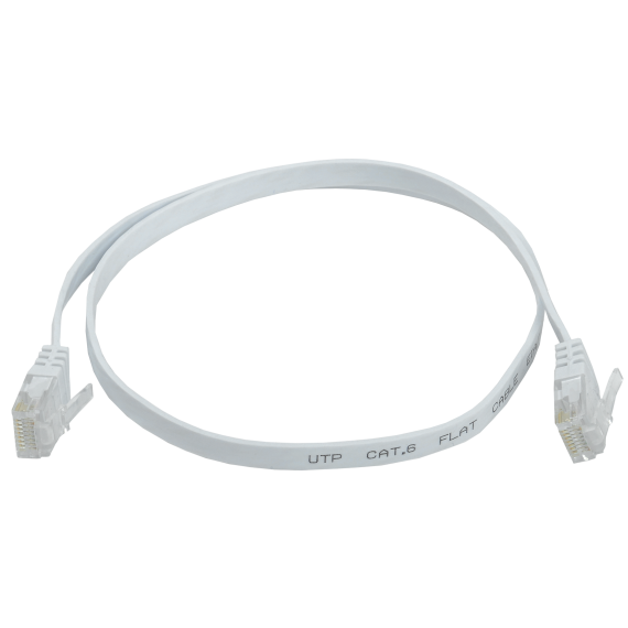 ITK Коммутационный шнур плоский (патч-корд) кат.6 UTP 0,5м белый