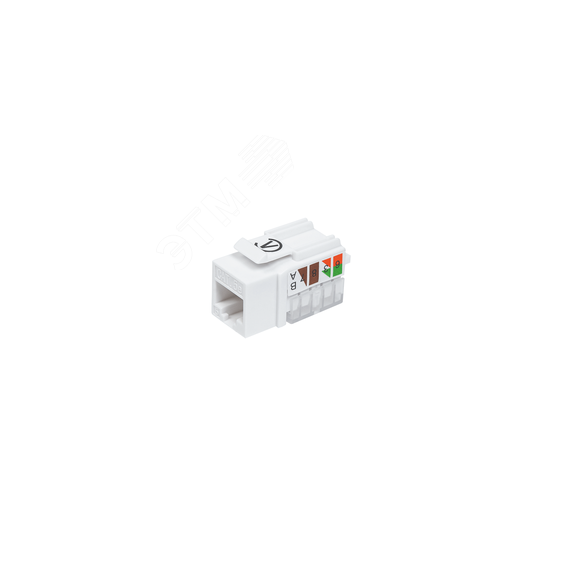 Модуль розеточный CAT5e UTP, Keystone, белый, 90 градусов СегментЭнерго 14516-11121