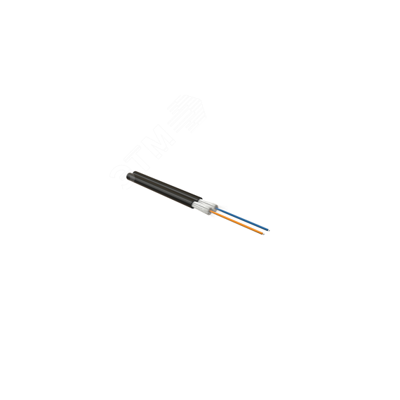 Кабель волоконно-оптический 9/125 (SMF-28 Ultra) одномодовый. 2 волокна. duplex. zip-cord. плотное буферное покрытие (tight buffer). 2 мм. для внутрен Hyperline FO-D2-IN-9S-2-HFLTx-BK