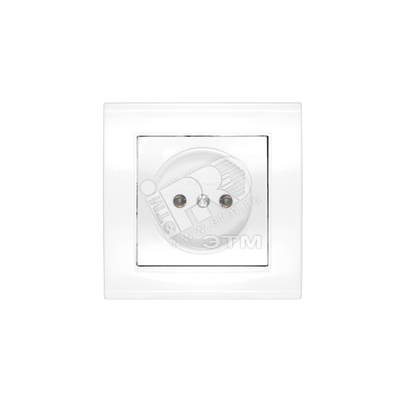 Розетка Бриллиант без заземления белая Универсал 7947588
