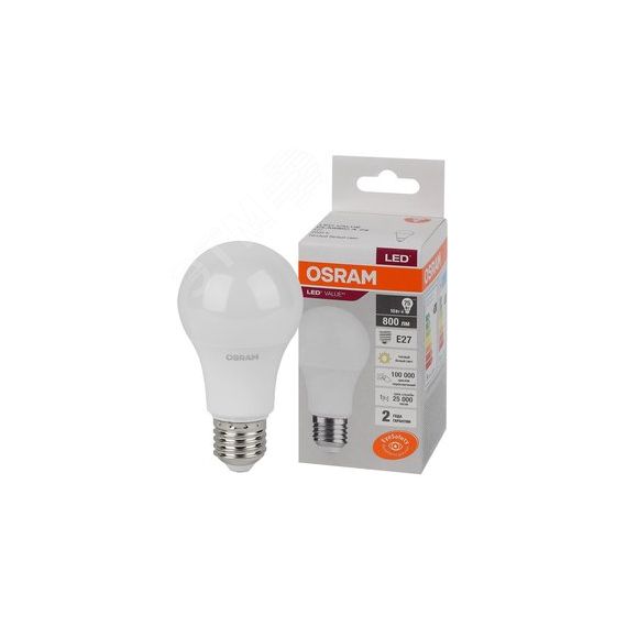 Лампа светодиодная LED 10 Вт E27 3000К 800Лм груша 220 В (замена 75Вт) OSRAM LEDVANCE 4058075578821
