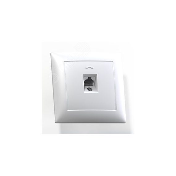 СЕЛЕНА Розетка телефонная скрытой установки одноместная РТ1-398, слоновая кость Кунцево 8119