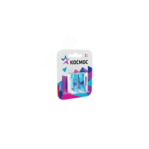Батарейка  LR14 (C) 1.5V Alkaline 2BL КОСМОС KOCLR14MAX2BL