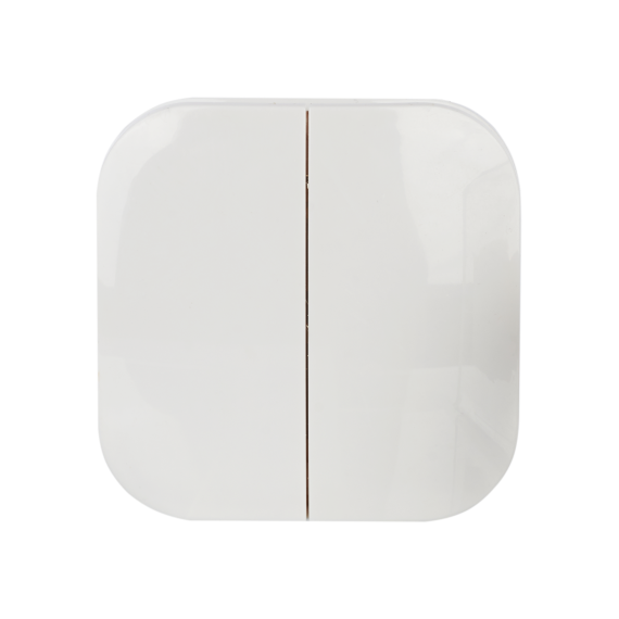 GLORY Выключатель 2-клавишный для открытой установки 10А ВС20-2-0-ХБ белый IEK