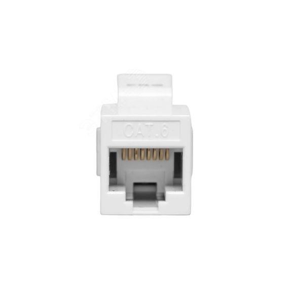 Адаптер проходной TERACOM PRO Cat.6 неэкранированный RJ45-RJ45 тип Keystone белый EKF TRP-INLC-KSTN-6UTP-WH