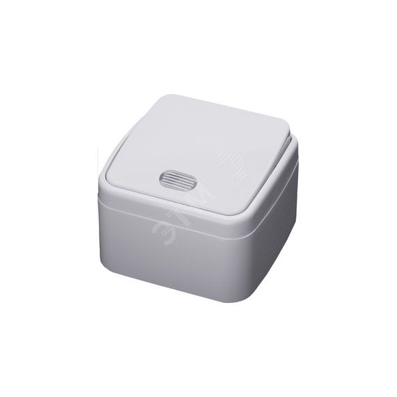 Выключатель одноклавишный с индикатором, серия Basic, белый, STEKKER PSW10-31-20