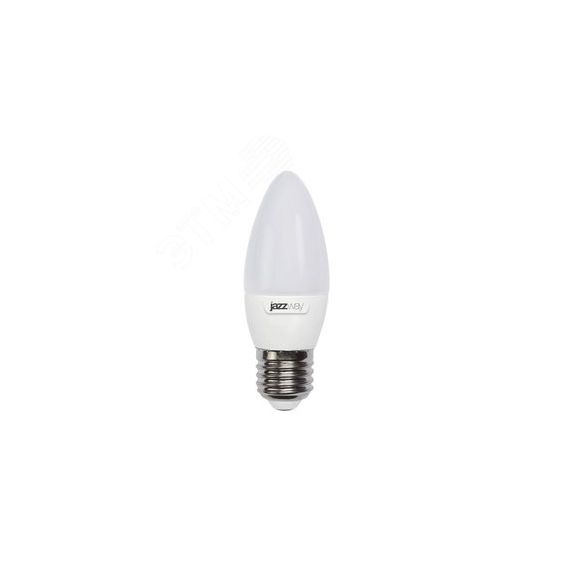 Лампа светодиодная LED 9Вт Е27 теплый белый матовая свеча JazzWay 5001923A
