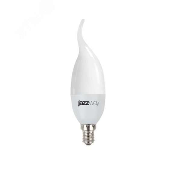 Лампа светодиодная LED 7Вт E14 560Лм 230V/50Hz белый матовая свеча на ветру SP JazzWay 1027917-2
