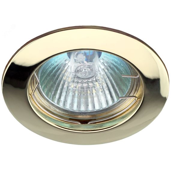 Светильник встраиваемый литой MR16 KL1 GD 12V, 50W золото (100/2100) ЭРА C0043655