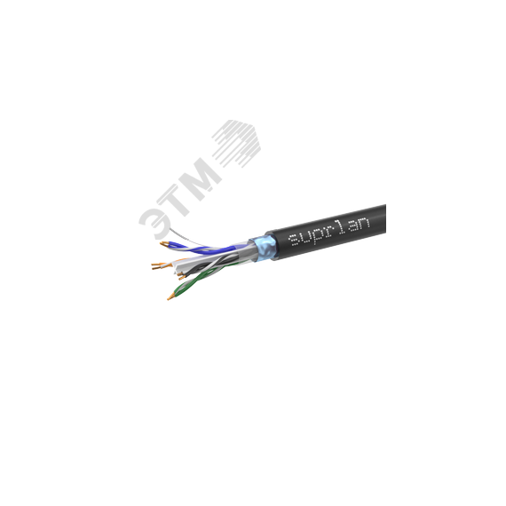 Кабель SUPRLAN Six F/UTP Cat.6 4x2xAWG23 Cu PE Outdoor 305м СУПР 01-1018-2