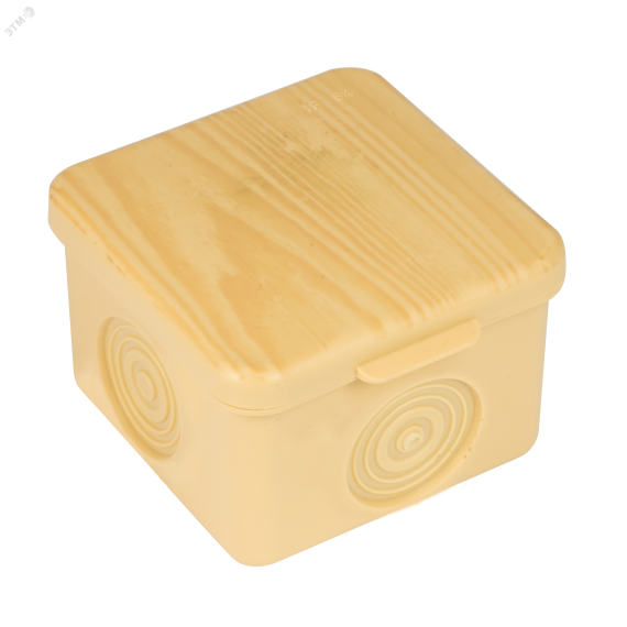 Коробка распаячная КМР-030-037 пылевлагозащищенная без мембранных вводов (73х73х49) светлое дерево PROxima EKF plc-kmr-030-037-s