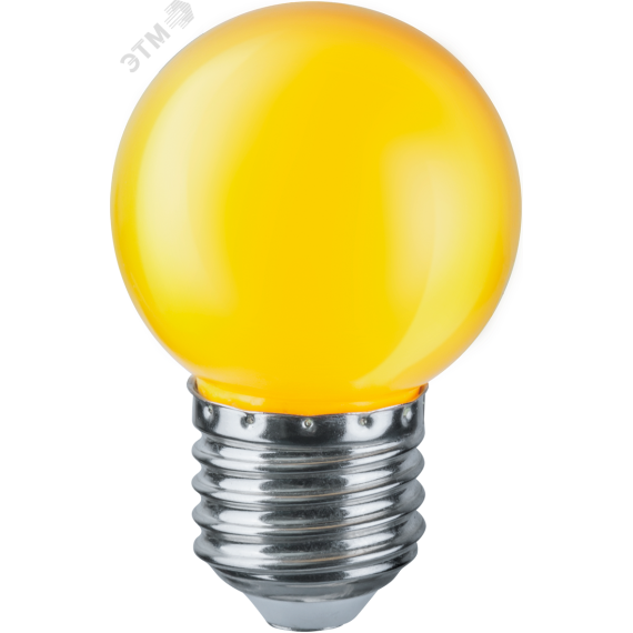 Лампа светодиодная LED 1вт Е27 желтый шар Navigator Group 71830