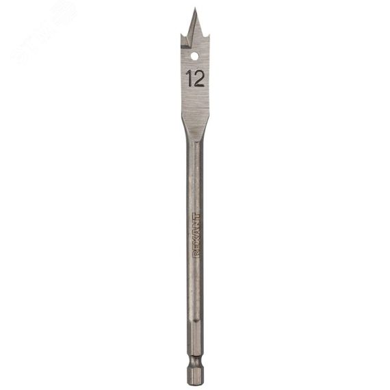 Сверло перовое по дереву 12х152 мм (шестигранный хвостовик) Kranz KR-91-0663