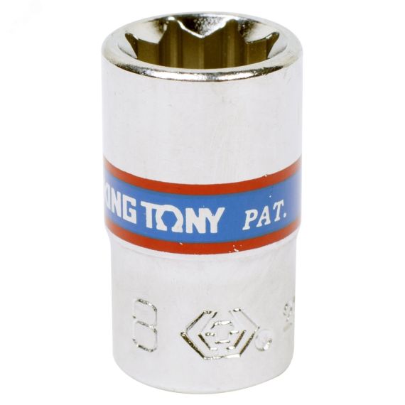 Головка торцевая восьмигранная 1/4', 8 мм King Tony 231008M