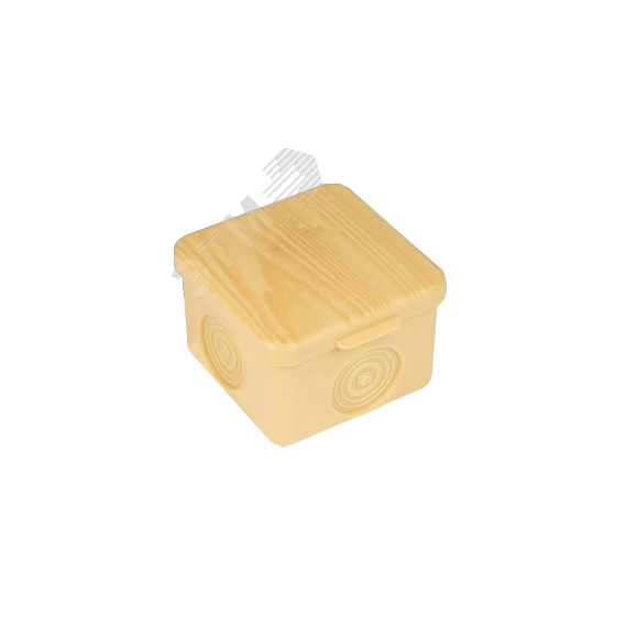 Коробка распаячная КМР-030-037 пылевлагозащищенная без мембранных вводов (73х73х49) светлое дерево PROxima EKF plc-kmr-030-037-s