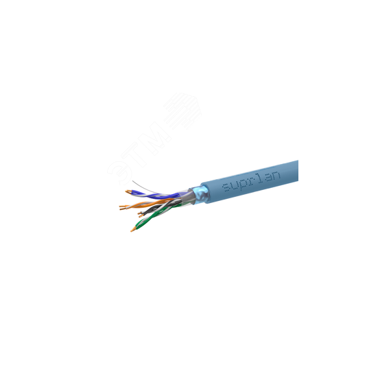 Витая пара SUPRLAN Premium F/UTP 5e 4x2x0.52 Cu нг(А)-HF Project In. 305м (RUS Синий) СУПР 13-0106