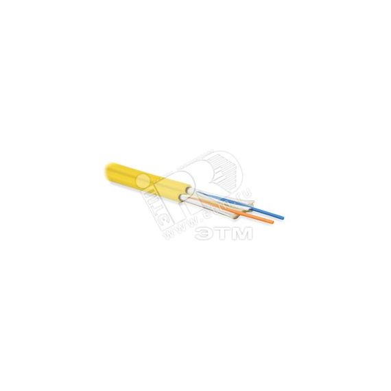 Кабель волоконно-оптический 50/125 (OM3) многомодовый. 2 волокна. duplex. zip-cord. плотное буферное покрытие (tight buffer) 2.0 мм. для внутренней пр Hyperline 222536
