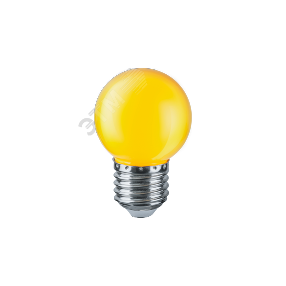 Лампа светодиодная LED 1вт Е27 желтый шар Navigator Group 71830