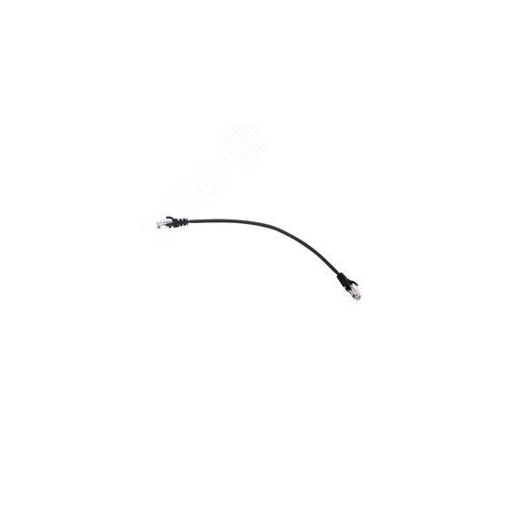 Патч-корд U/UTP, CAT 5e, RJ45-RJ45, 26AWG, LSZH, черный, 0,3м, REXANT 02-0102-03
