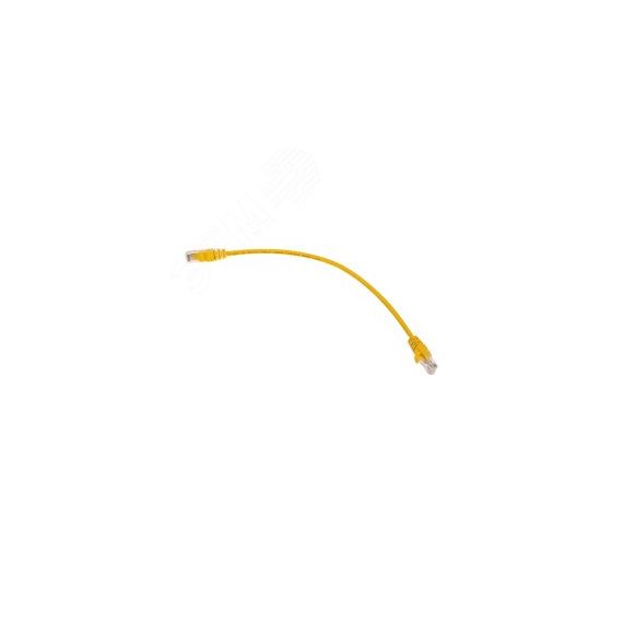 Патч-корд U/UTP, CAT 5e, RJ45-RJ45, 26AWG, LSZH, желтый, 0,3м, REXANT 02-0105-03