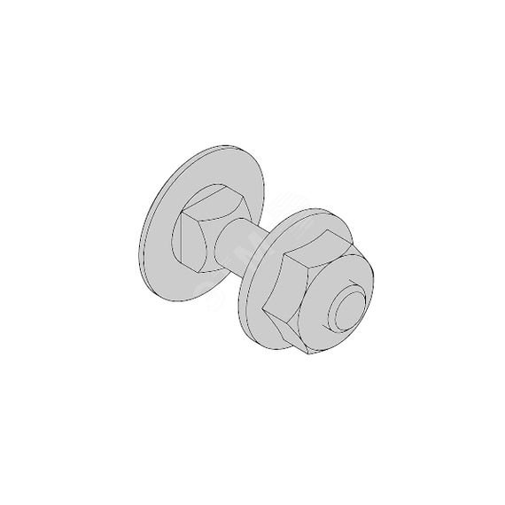 Комплект: болт M6x20 и гайка M6 RS 4 HST Meka 1448722