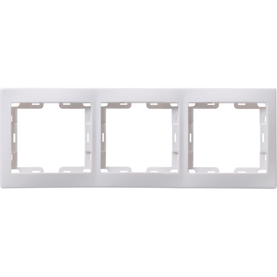 KVARTA Рамка 3-местная горизонтальная РГ-3-КБ белый IEK