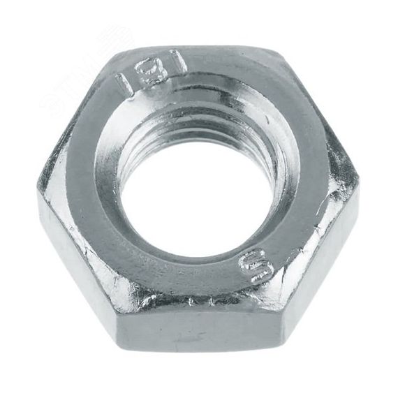 Гайка DIN934 М5 класс прочности 6.0 покрытие цинк 100 шт Крепдил 6846509-100