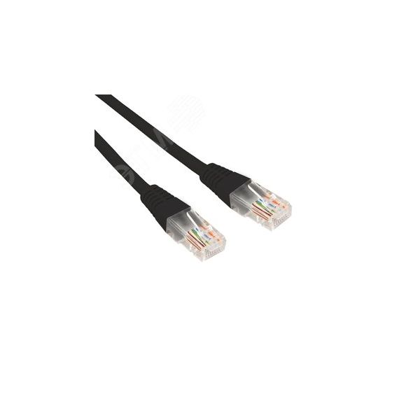 Патч-корд U/UTP CAT 6, RJ45-RJ45, 26AWG, LSZH, черный, 0.3м, REXANT 02-0292-03