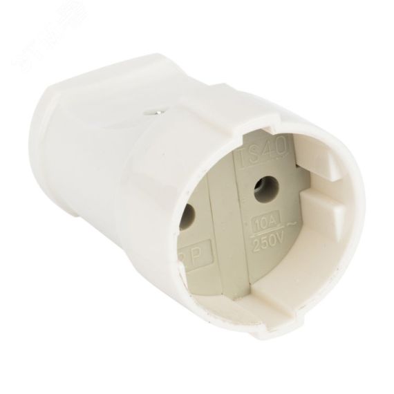 Штепсельное гнездо без заземления белое 10А 250В EKF ASG10-10
