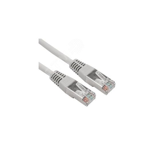 Патч-корд FTP категория 5e LSZH, длина 0,5 метра, экранированный, серый, REXANT 18-8001-1