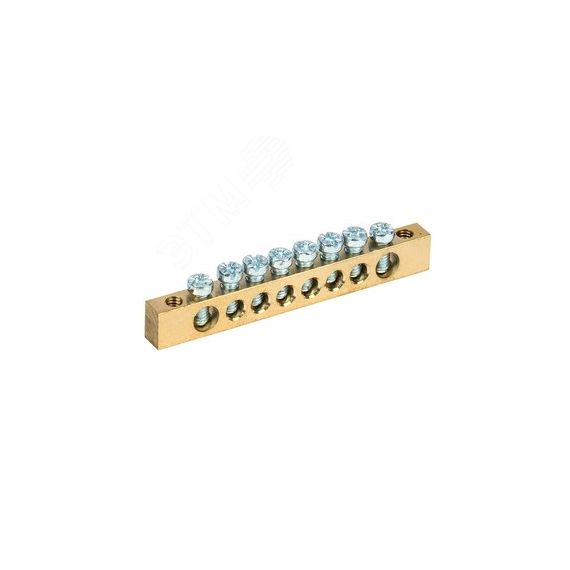 Шина PEN ''земля-ноль'' 6х9 мм 8х2 (8 группхкрепеж по краям), REXANT REXANT 11-2366